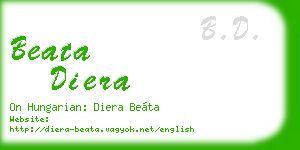 beata diera business card